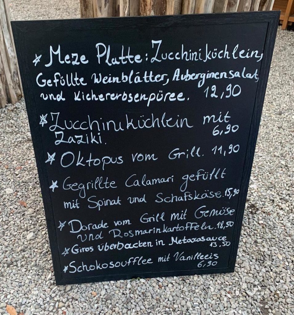 Grieche Nürnberg | Tageskarte | Speisekarte